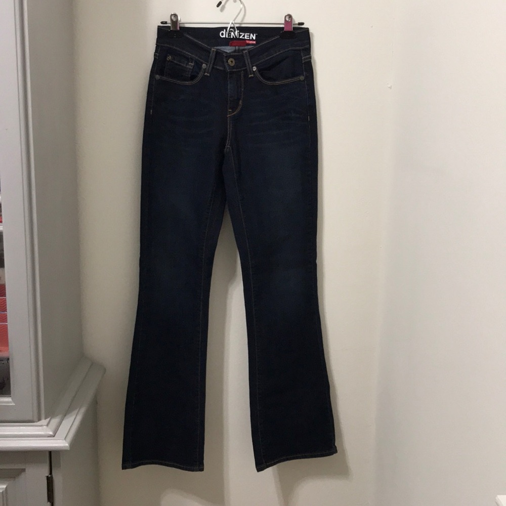 Curvy Boot Cut Blue Jeans